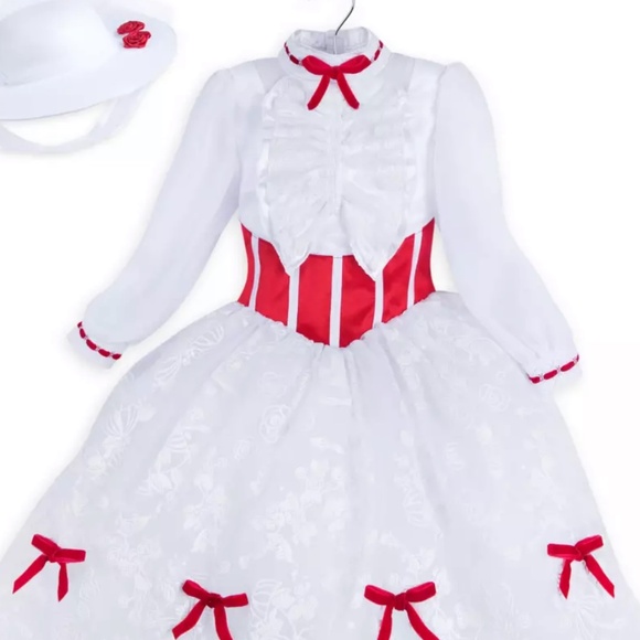 Disney's Mary Poppins White and Red Dress - Picture 9 of 9